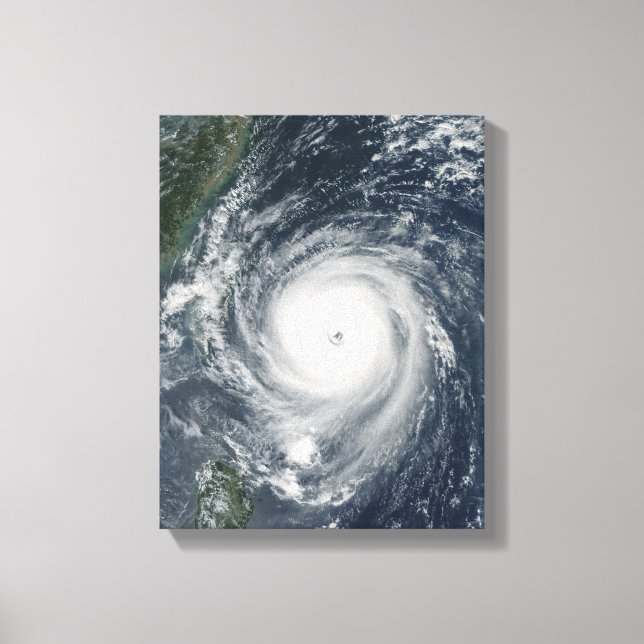 Typhoon Longwang  approaching Taiwan Canvas Print (Front)