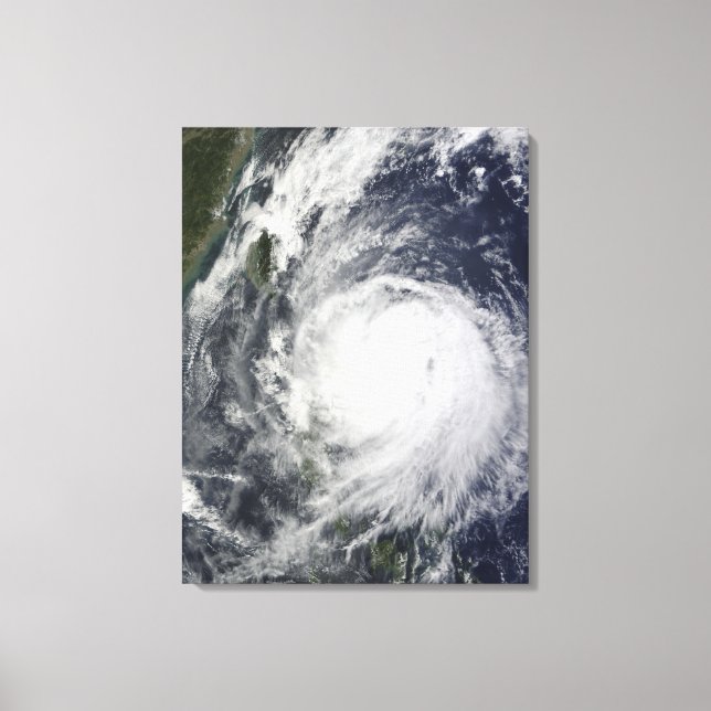 Typhoon Lupit off the Philippines Canvas Print (Front)