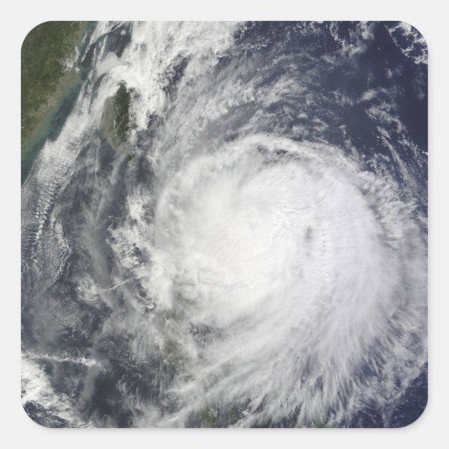 Typhoon Lupit off the Philippines Square Sticker (Front)
