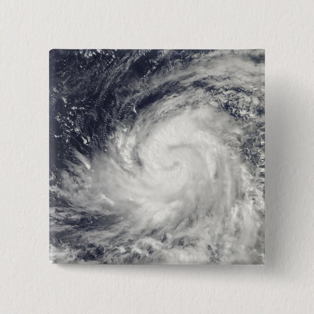 Typhoon Lupit over the western Pacific Ocean 15 Cm Square Badge (Front)