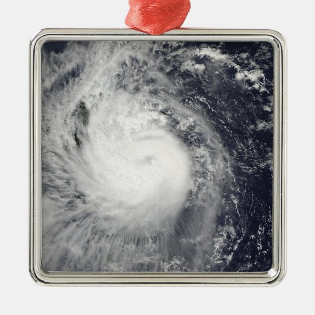 Typhoon Mirinae heading west Metal Tree Decoration (Front)