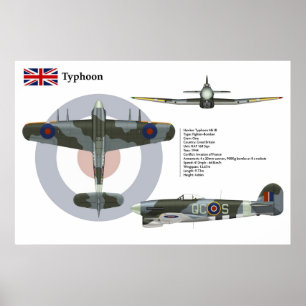 Typhoon Mk 1B 168 Squadron Poster