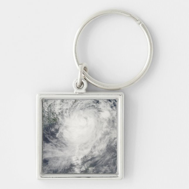 Typhoon Morakot over Taiwan Key Ring (Front)