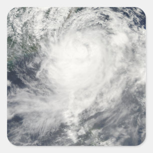 Typhoon Morakot over Taiwan Square Sticker