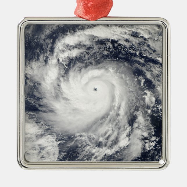 Typhoon Nida in the Pacific Ocean Metal Tree Decoration (Front)