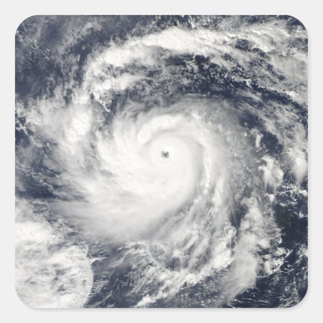 Typhoon Nida in the Pacific Ocean Square Sticker (Front)