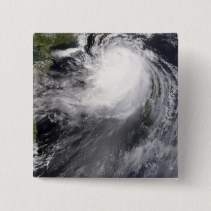 Typhoon Nuri approaching China 15 Cm Square Badge