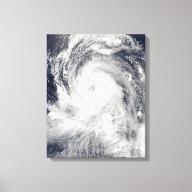 Typhoon Tingting over the Northern Mariana Isla Canvas Print (Front)