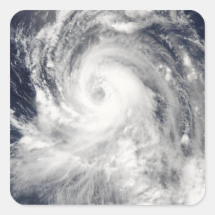 Typhoon Tingting over the Northern Mariana Isla Square Sticker