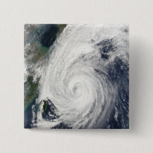 Typhoon Tokage south of Japan 15 Cm Square Badge
