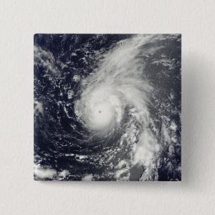Typhoon Vamco in the Pacific Ocean 15 Cm Square Badge