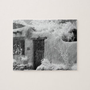 Typical adobe door and entryway in Santa Fe, New Jigsaw Puzzle