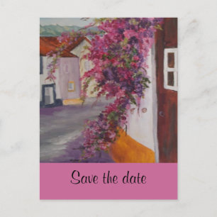 typical alentejo houses, Save the date Announcement Postcard