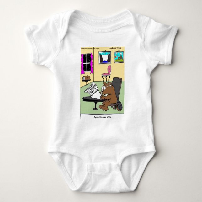 Typical Beaver Last Will & Testament Baby Bodysuit (Front)