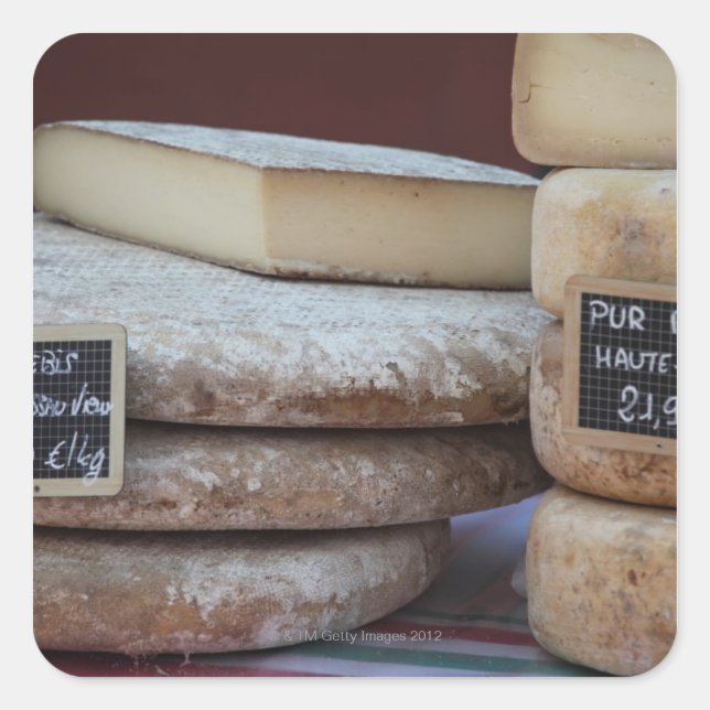 typical cheeses of pyrenees square sticker (Front)