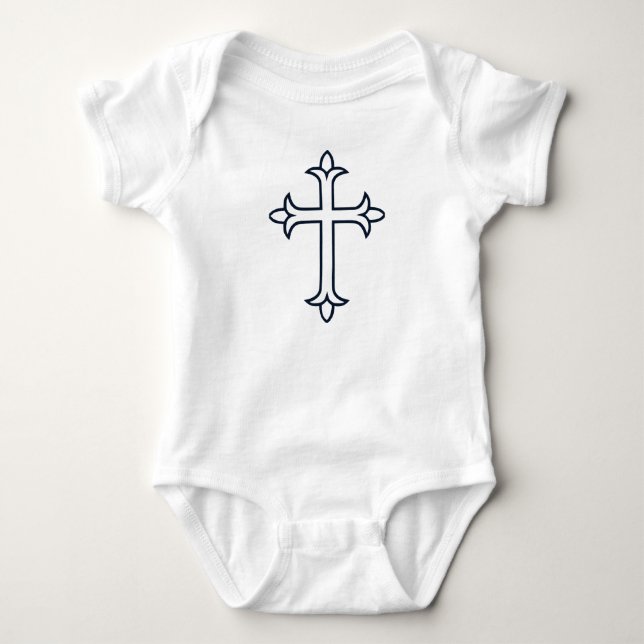 Typical Christian cross Baby Bodysuit (Front)