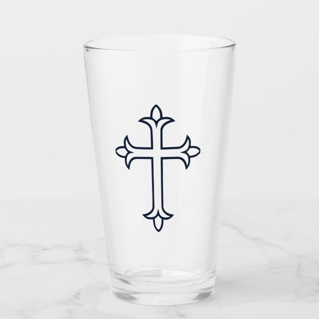 Typical Christian cross Glass (Front)