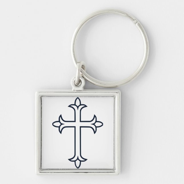 Typical Christian cross Key Ring (Front)
