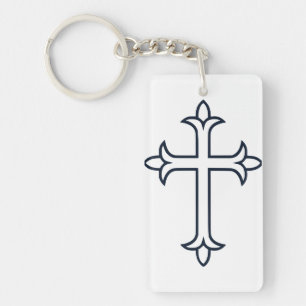 Typical Christian cross Key Ring