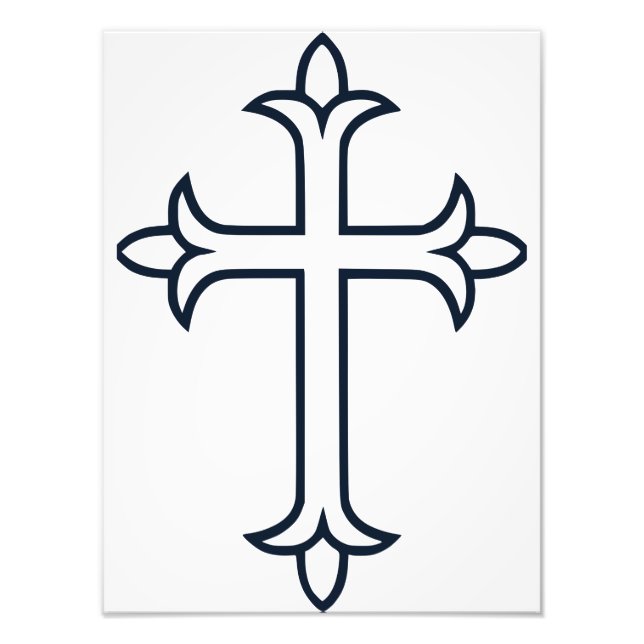 Typical Christian cross Photo Print (Front)