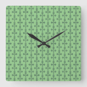 Typical Christian cross Square Wall Clock