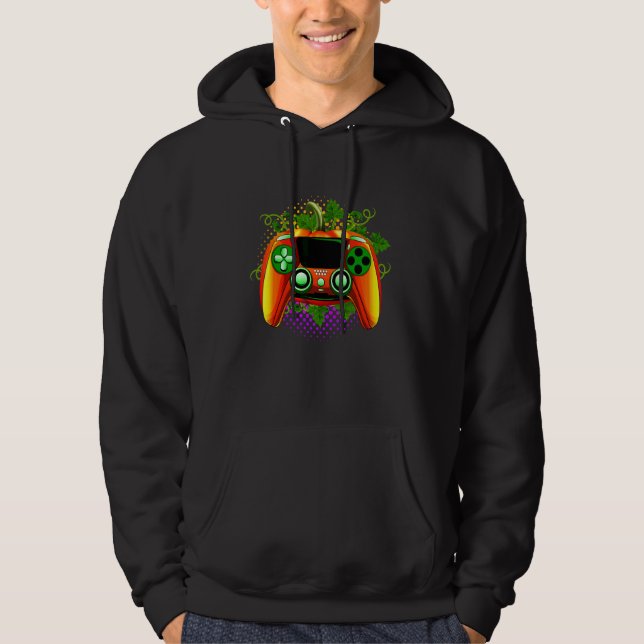 Typical Gamer Halloween  Vide Game Controller Hoodie (Front)