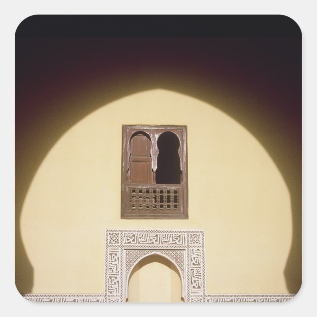 Typical Moroccan Window Square Sticker (Front)