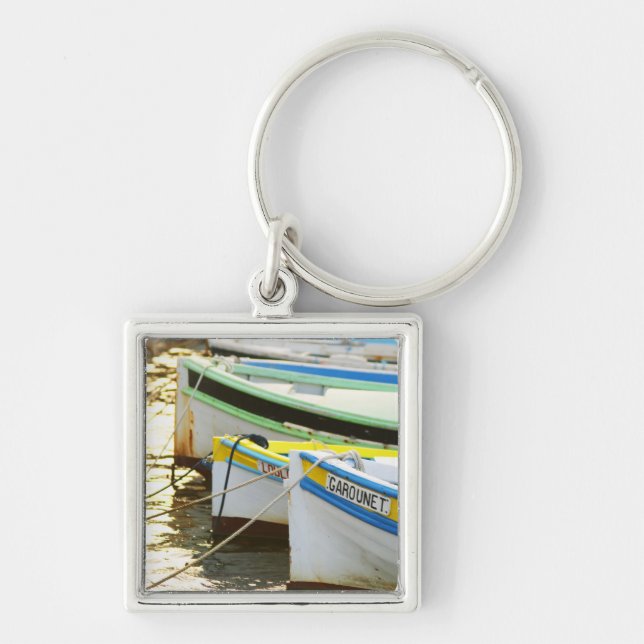 Typical Provencal fishing boats painted in Key Ring (Front)