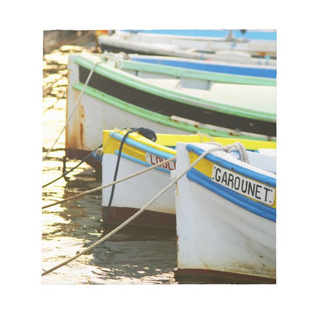 Typical Provencal fishing boats painted in Notepad (Front)