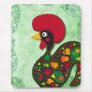 Typical Rooster of Barcelos Mouse Pad
