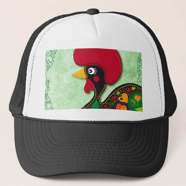 Typical Rooster of Barcelos Trucker Hat (Front)
