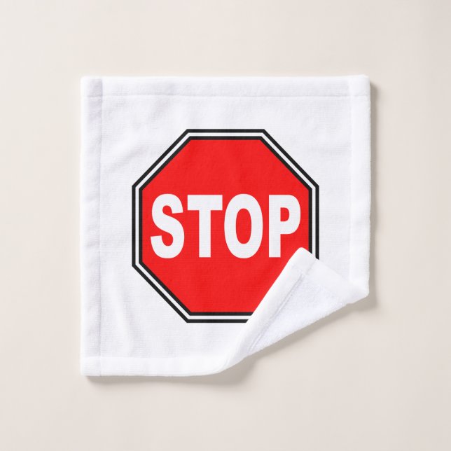 Typical Stop Sign Wash Cloth (Wash Cloth)