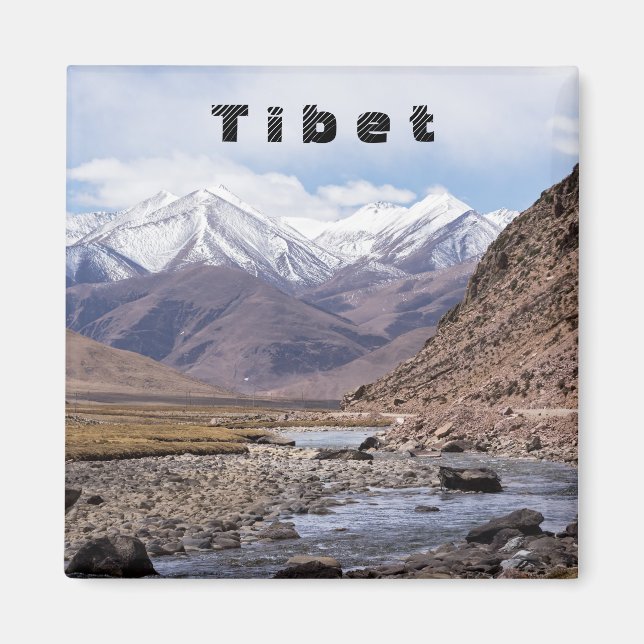Typical Tibetan mountain landscape Magnet (Front)