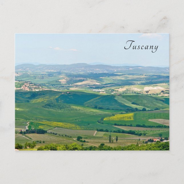 Typical Tuscany Landscape with Hills - Italy Postcard (Front)