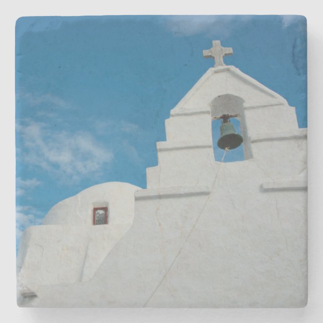 Typical whitewashed church stone coaster (Front)