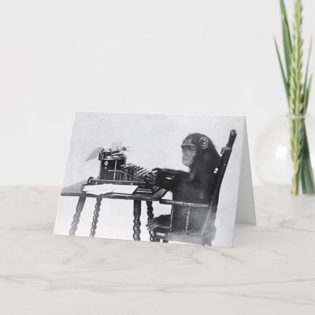 Typing Monkey Card (Front)