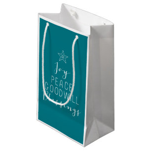 Typographic Christmas Tree Gift bag