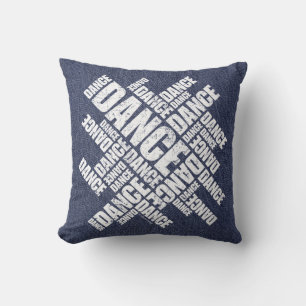 Typographic Dance (Distressed) Cushion