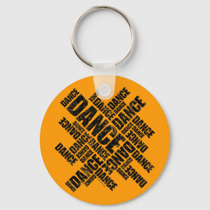 Typographic Dance (Distressed) Keychain