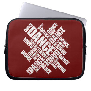 Typographic Dance (distressed) Laptop Sleeve