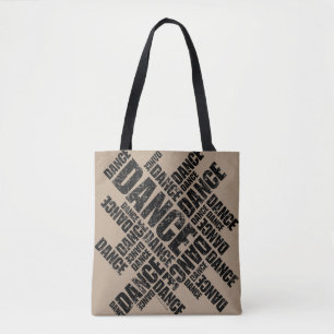 Typographic Dance (Distressed) Tote Bag