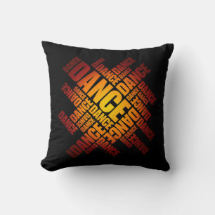 Typographic Dance (Fire) Cushion