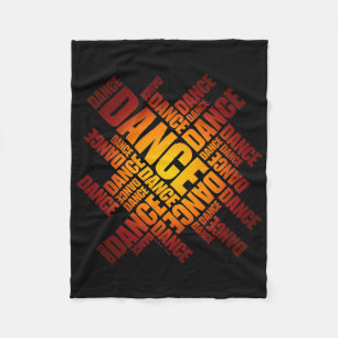 Typographic Dance Fleece Blanket