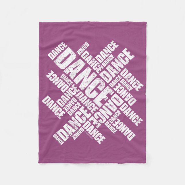 Typographic Dance Fleece Blanket (Front)