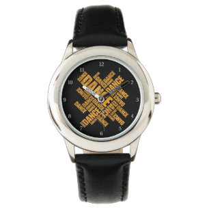 Typographic Dance (Rust) Wristwatch