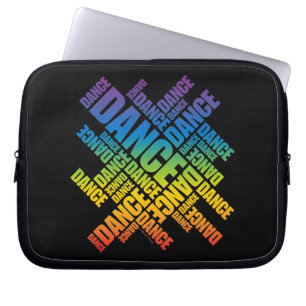 Typographic Dance (spectrum) Laptop Sleeve