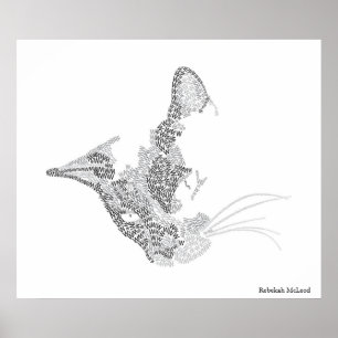 Typographic Kitty Poster