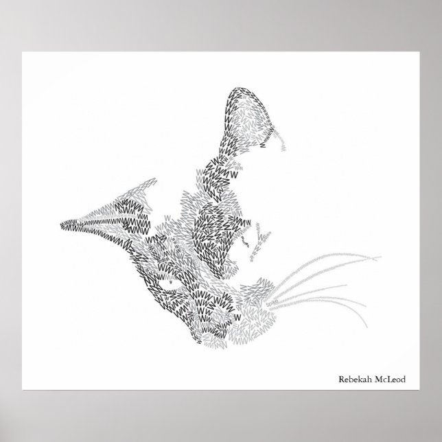 Typographic Kitty Poster (Front)