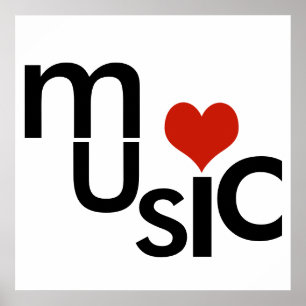 typographic music design poster