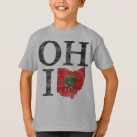 Typographic Ohio Vintage Red Buckeye Nut Kids